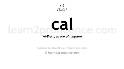 cal definition